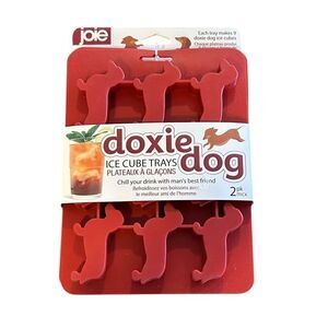 NEW Joie Red Doxie Dog Ice Cube Trays Set of 2
